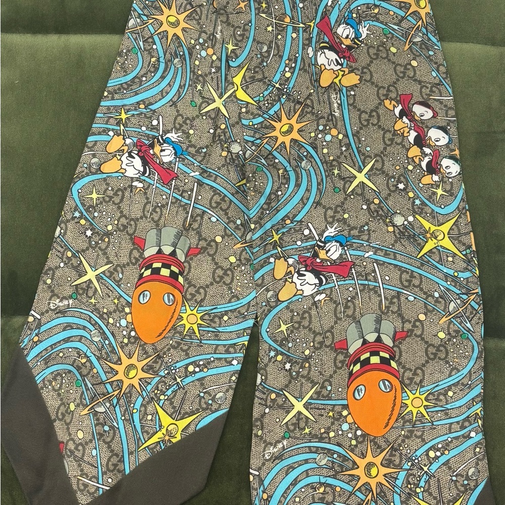x Disney Donald Duck Silk Scarf  GUCCI